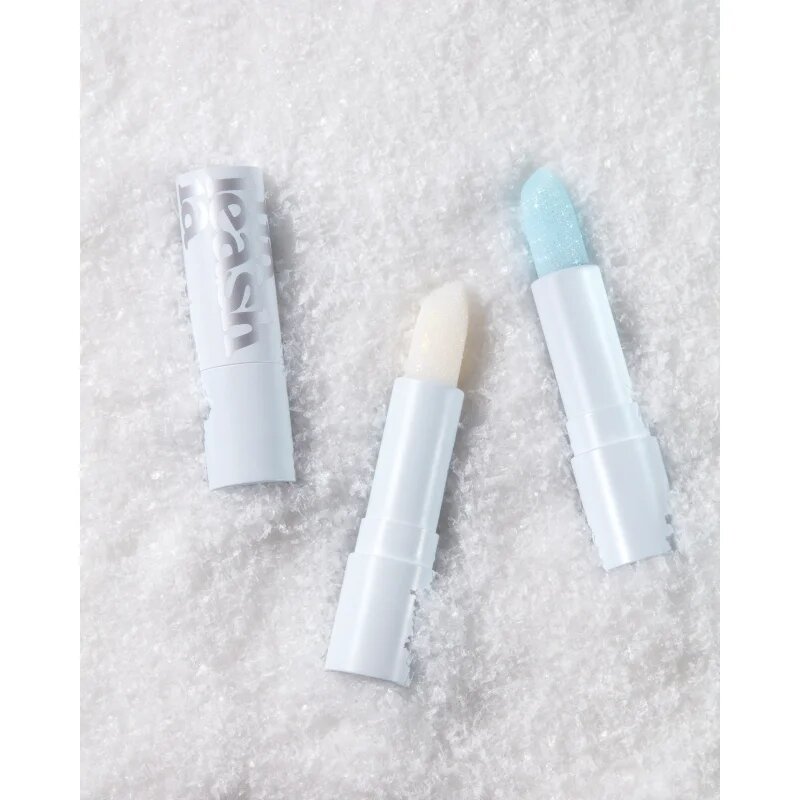 Unleashia Glacier Vegan Lip Balm vlažilni balzam za ustnice z bleščicami odtenek No.1 Snow Frost 3.3 g