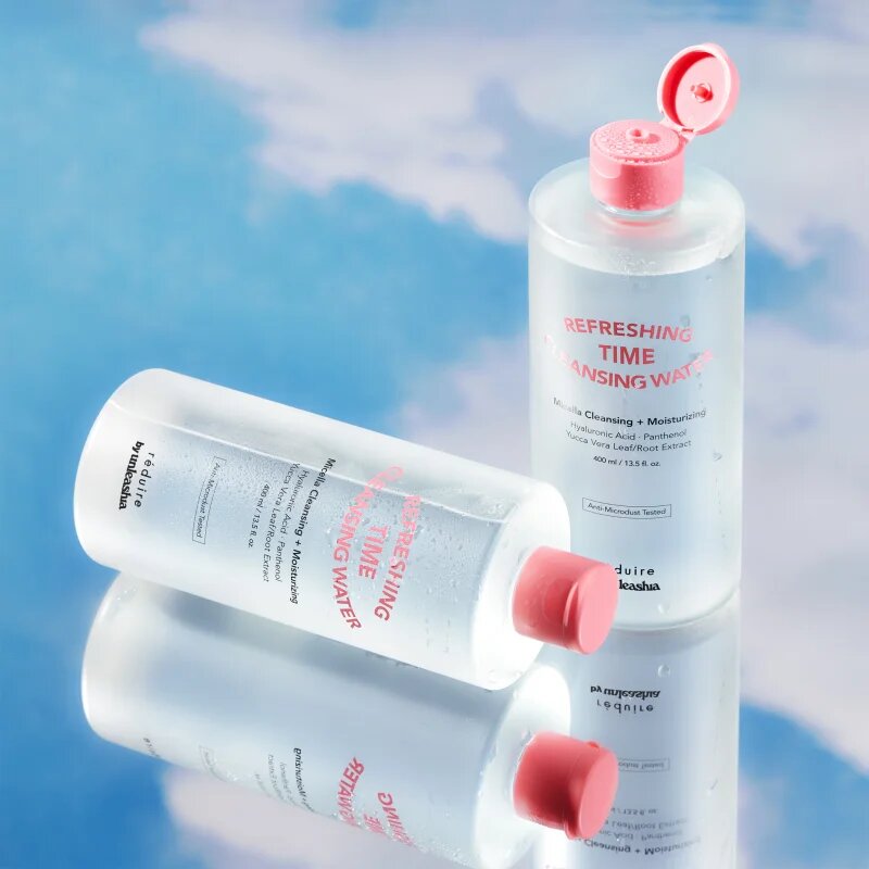 Unleashia Reduire Refreshing Time Cleansing Water pomirjajoča čistilna voda s hialuronsko kislino 400 ml