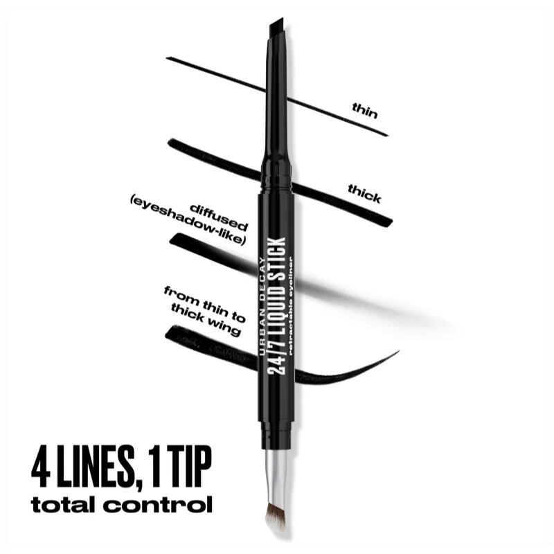 Urban Decay 24/7 Liquid Stick vodoodporni svinčnik za oči z visoko pigmentacijo s čopičem odtenek Fluid Fig 15 g