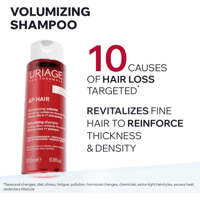 Uriage AP HAIR Volumizing Shampoo šampon za volumen za redke lase 200 ml