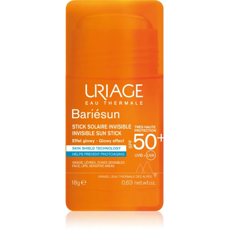 Uriage Bariésun Invisible Sun Stick zaščitna paličica za občutljive predele kože SPF 50+ 18 g