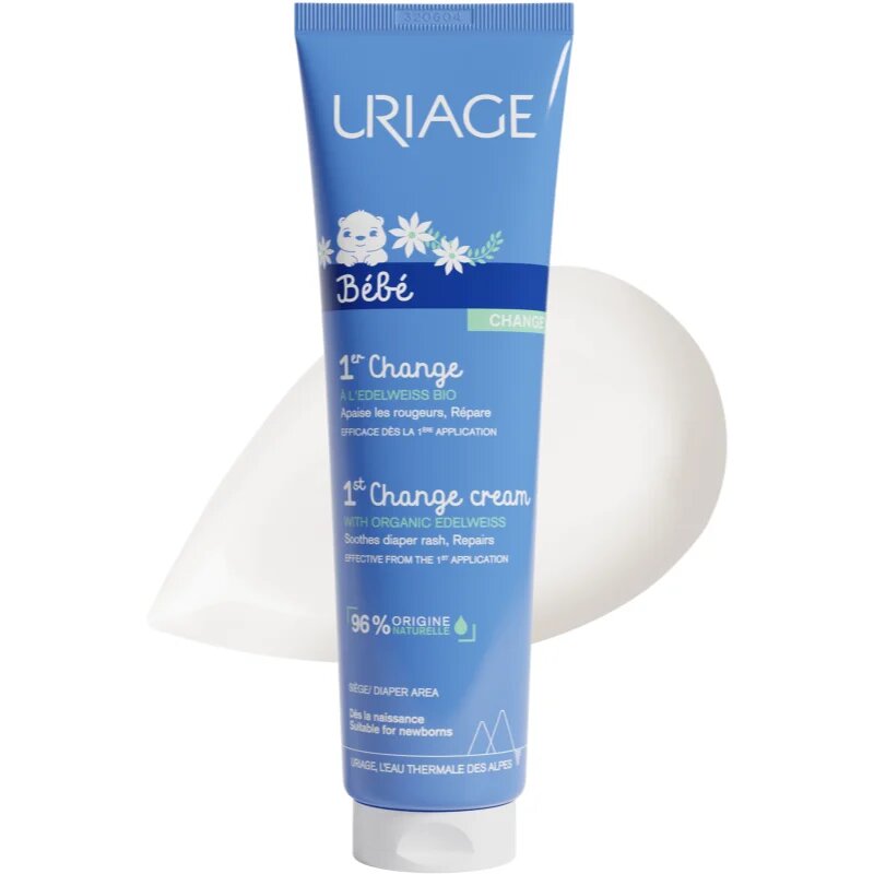 Uriage Bébé 1st Change Cream vlažilna zaščitna krema proti vnetju ritke 100 ml