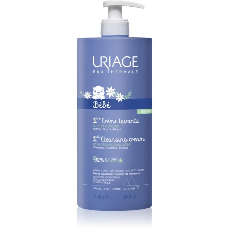Uriage Bébé 1st Cleansing Cream nežna čistilna krema za otroke od rojstva 1000 ml