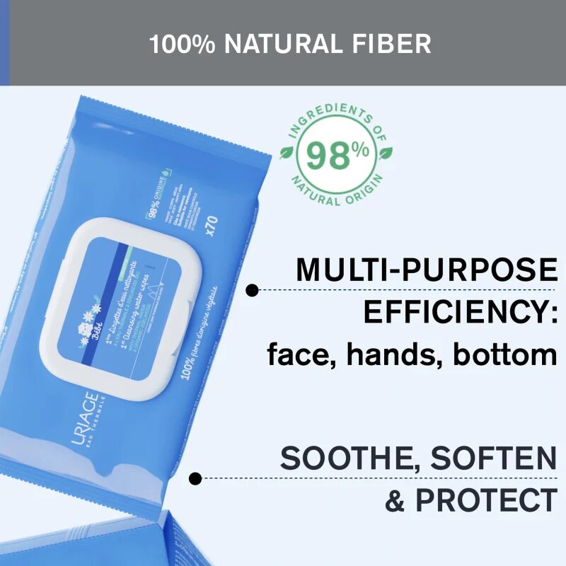 Uriage Bébé 1st Cleansing Wipes čistilni robčki za otroke 70 kos