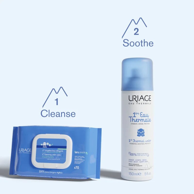 Uriage Bébé 1st Cleansing Wipes čistilni robčki za otroke 70 kos