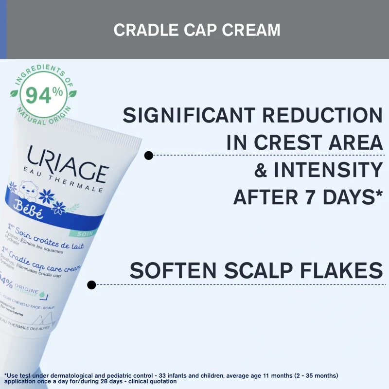 Uriage Bébé 1st Cradle Cap Care Cream pomirjujoča krema 40 ml