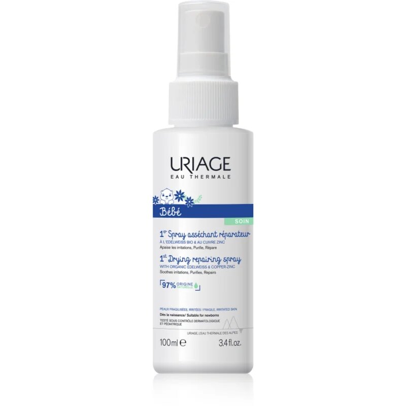 Uriage Bébé 1st Cu-Zn+ Drying Repairing Spray pršilo proti draženju 100 ml