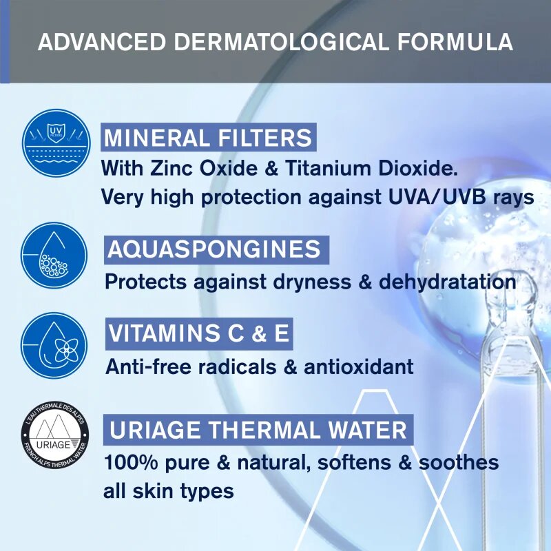 Uriage Bébé 1st Mineral Cream SPF 50+ mineralna krema za sončenje SPF 50+ 50 ml