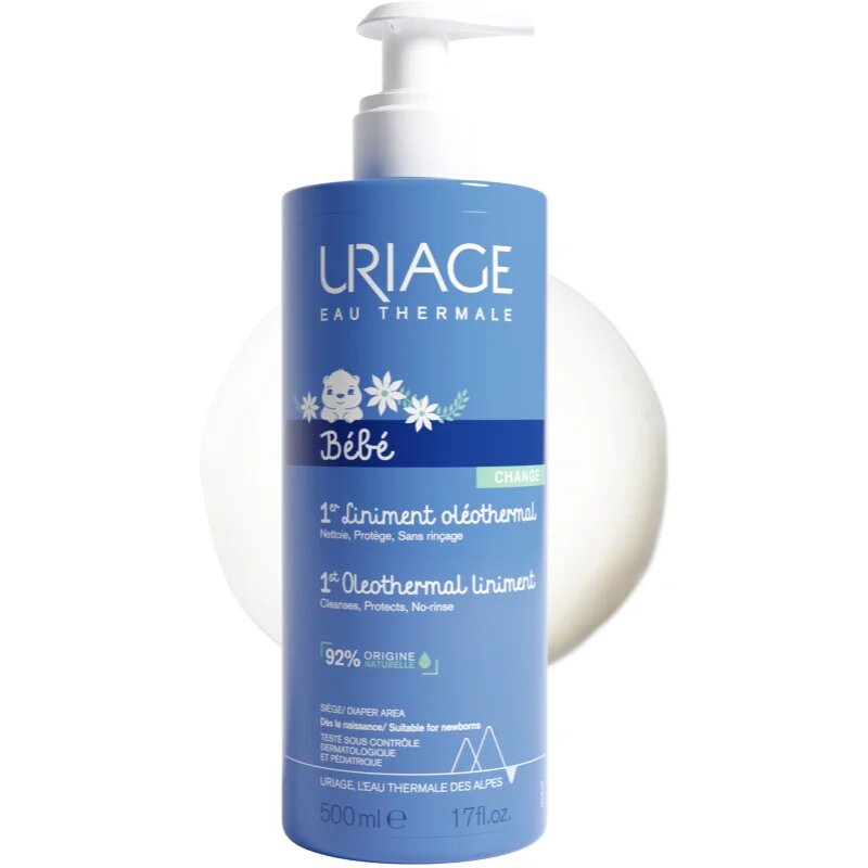 Uriage Bébé 1st Oleothermal Liniment nežna čistilna krema za otroke za plenični predel 500 ml