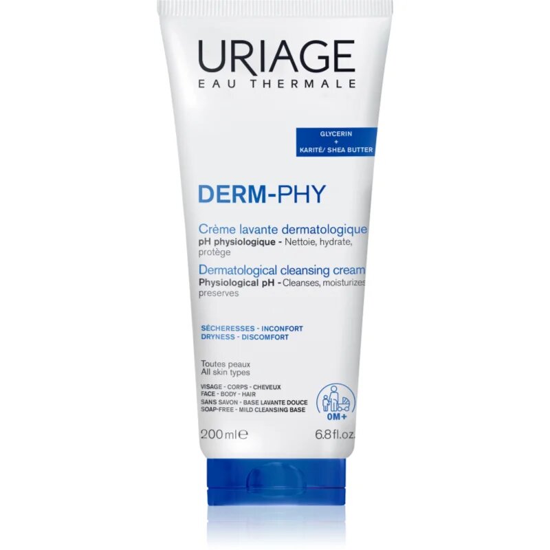 Uriage DERM-PHY Dermatological Cleansing Cream vlažilna krema za prhanje 200 ml
