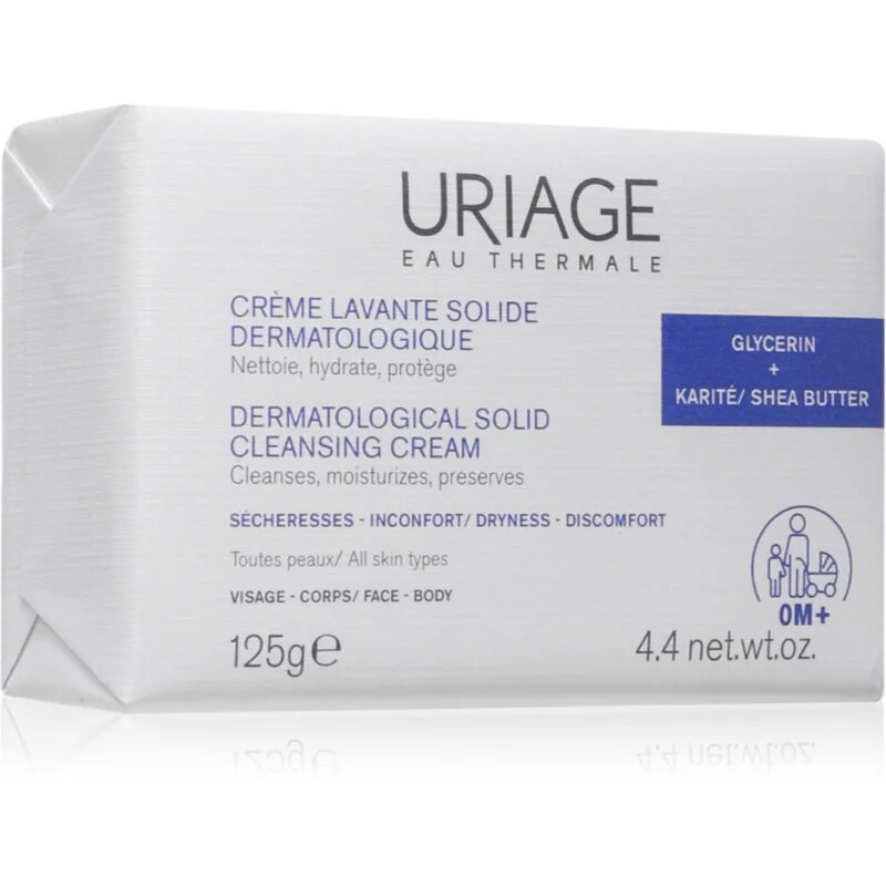 Uriage DERM-PHY Dermatological Solid Cleansing Cream nežna čistilna krema 125 g