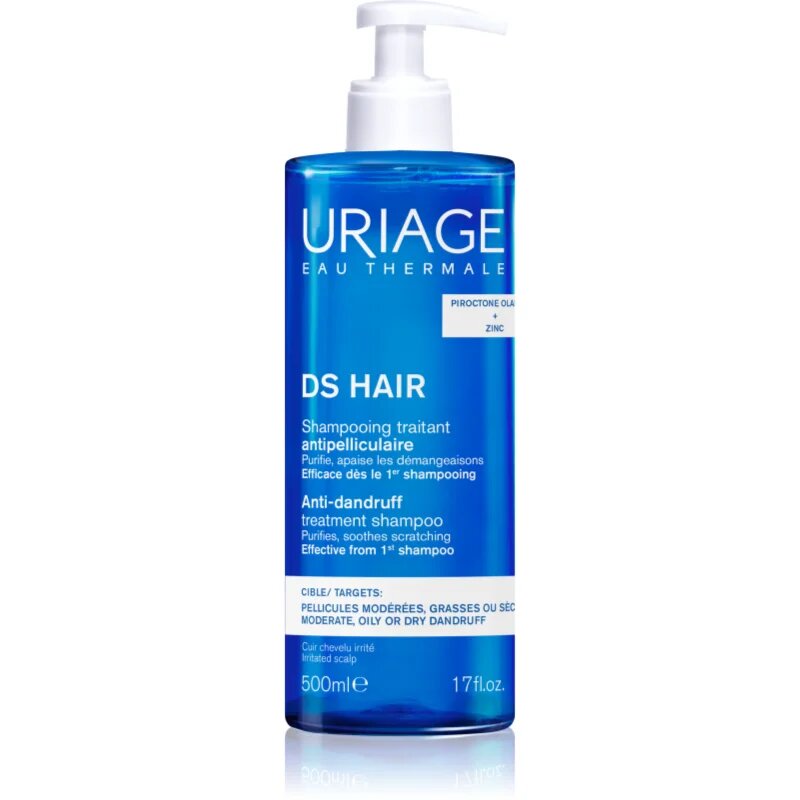 Uriage DS HAIR Anti-Dandruff Treatment Shampoo šampon proti prhljaju za razdraženo lasišče 500 ml