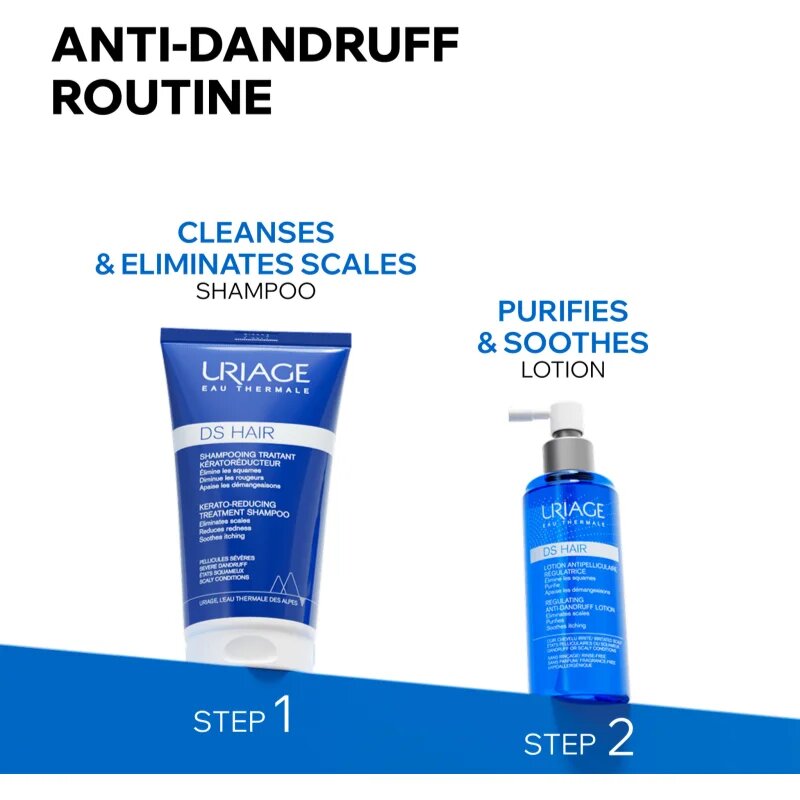 Uriage DS HAIR Regulating Anti-Dandruff Lotion pomirjajoče pršilo za suho in srbeče lasišče 100 ml