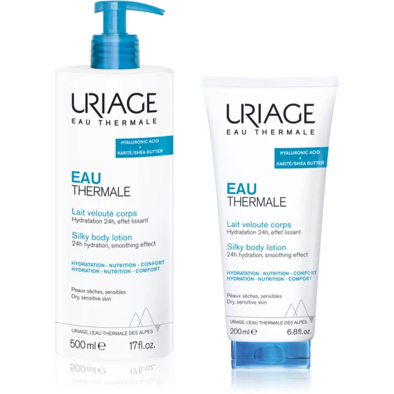 Uriage Eau Thermale Silky Body Lotion set za nežno in gladko kožo