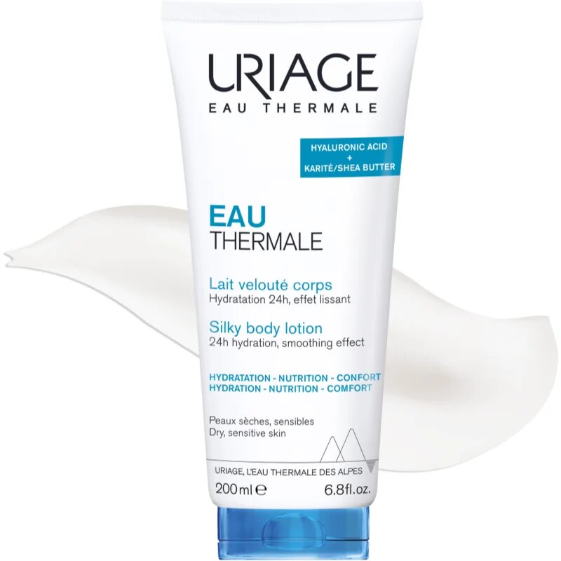 Uriage Eau Thermale Silky Body Lotion svilen losjon za telo za suho in občutljivo kožo 200 ml