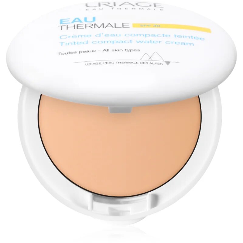 Uriage Eau Thermale Water Cream Tinted Compact SPF 30 svilnat puder za poenotenje tona kože 10 g