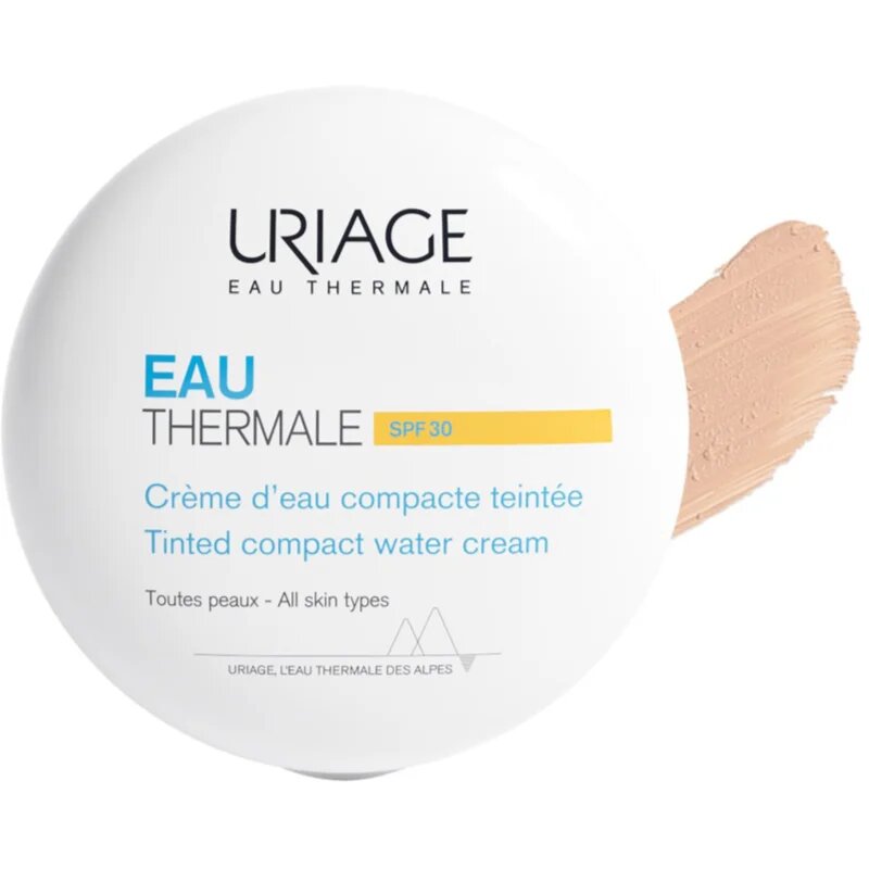 Uriage Eau Thermale Water Cream Tinted Compact SPF 30 svilnat puder za poenotenje tona kože 10 g