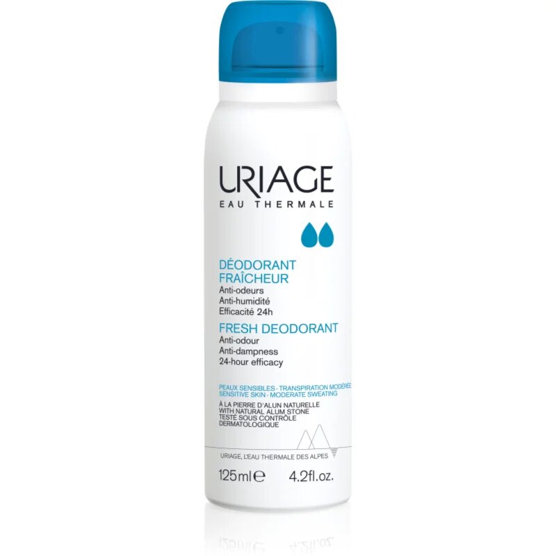 Uriage Hygiène Fresh Deodorant deodorant v pršilu za 24 urno zaščito 125 ml