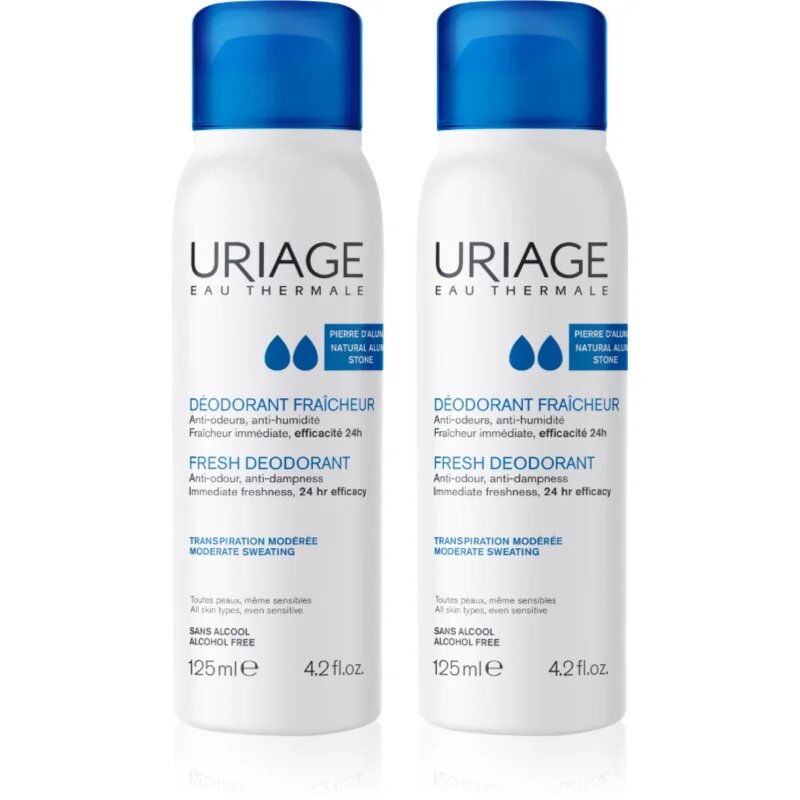 Uriage Hygiène Fresh Deodorant Set set proti neprijetnemu vonju in potenju