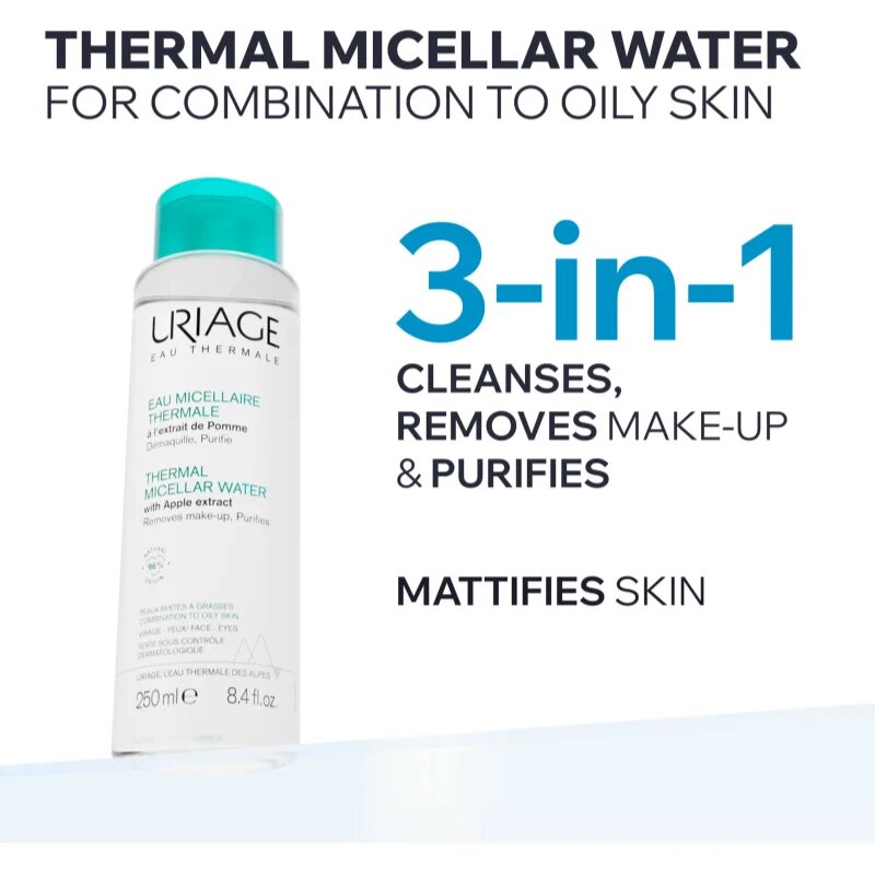 Uriage Hygiène Thermal Micellar Water - Combination to Oily Skin micelarna čistilna voda za mešano do mastno kožo 250 ml