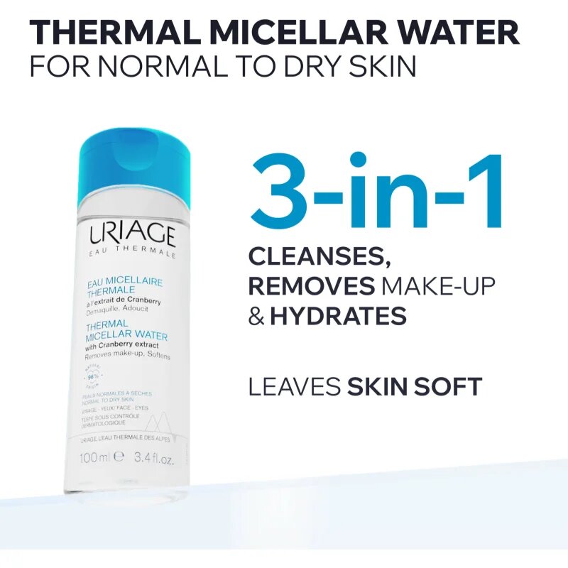 Uriage Hygiène Thermal Micellar Water - Normal to Dry Skin micelarna čistilna voda za normalno do suho kožo 100 ml