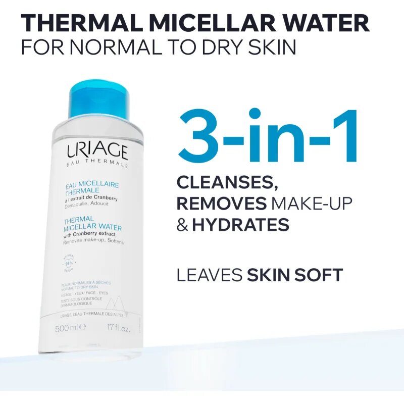 Uriage Hygiène Thermal Micellar Water - Normal to Dry Skin micelarna čistilna voda za normalno do suho kožo 500 ml
