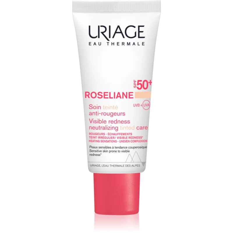 Uriage Roseliane CC Cream SPF 50+ CC krema proti rdečici na obrazu SPF 50+ odtenek Light Tint 40 ml