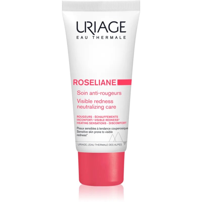 Uriage Roseliane Visible Redness-Neutralizing Care pomirjajoča krema za občutljivo kožo nagnjeno k rdečici 40 ml