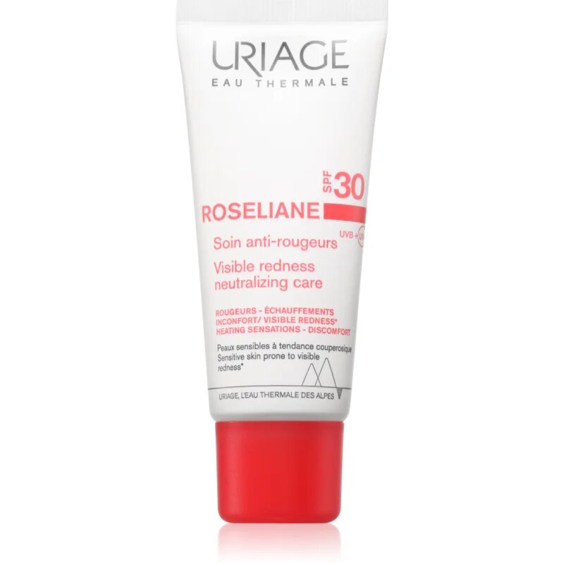 Uriage Roseliane Visible Redness-Neutralizing Care SPF30 lahka pomirjajoča krema proti rdečici na obrazu SPF 30 40 ml