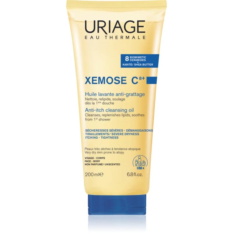 Uriage Xemose C8+ Anti-Itch Cleansing Oil pomirjajoče čistilno olje za suho in ekcematozno kožo 200 ml