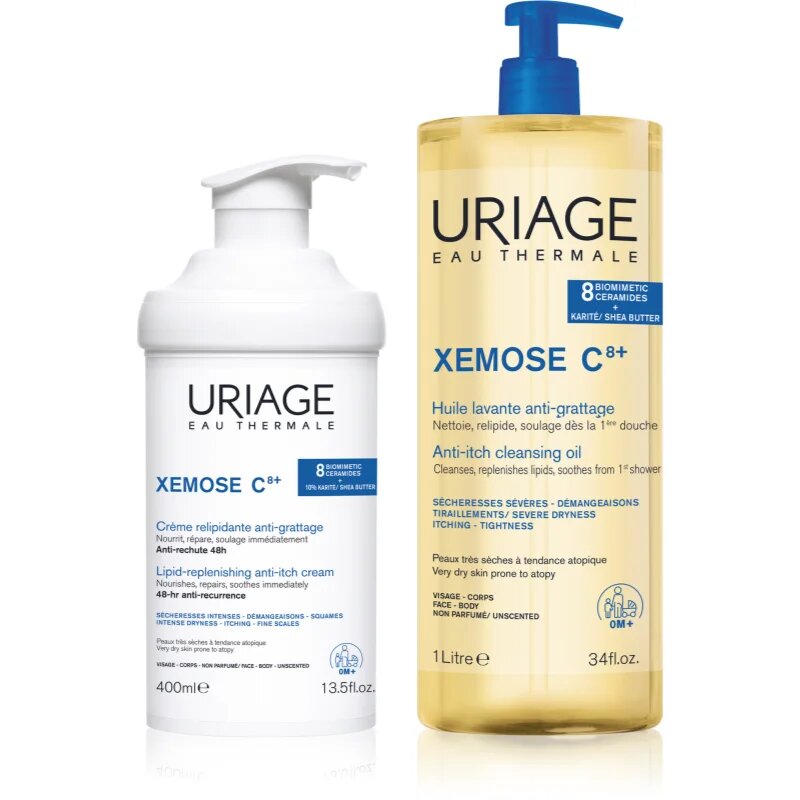 Uriage Xemose C8+ Comfort Set set za zelo občutljivo suho in atopično kožo