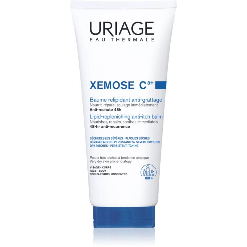 Uriage Xemose C8+ Lipid-Replenishing Anti-Itch Balm pomirjajoči balzam za suho in ekcematozno kožo 200 ml