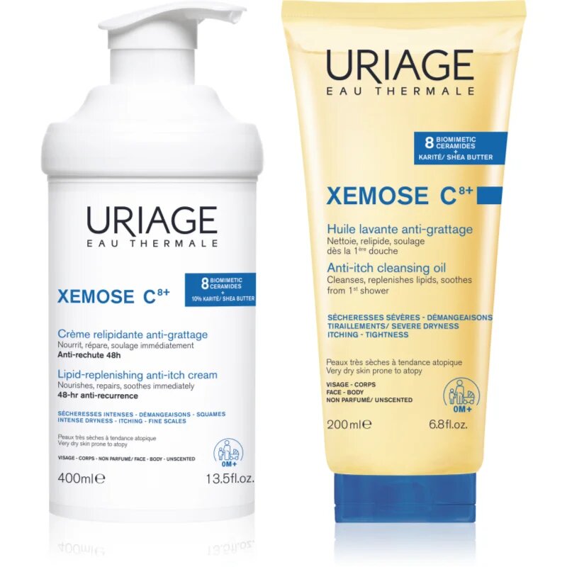 Uriage Xemose C8+ Set set za suho do atopijsko kožo
