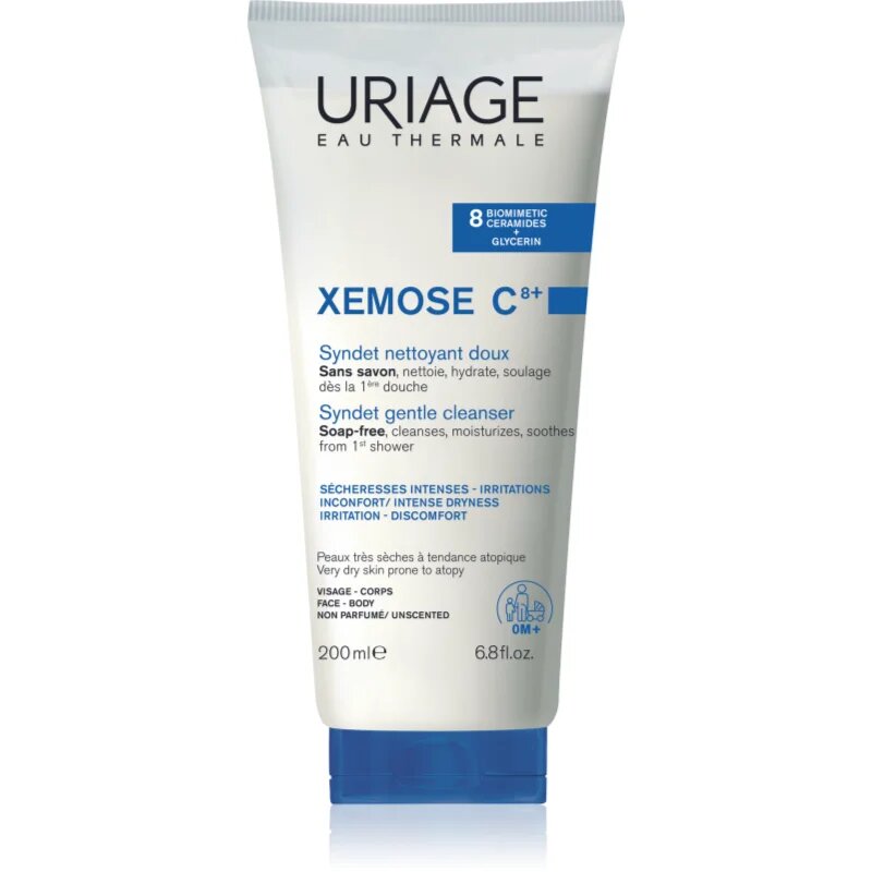 Uriage Xemose C8+ Syndet Gentle Cleanser syndet za suho do atopijsko kožo 200 ml