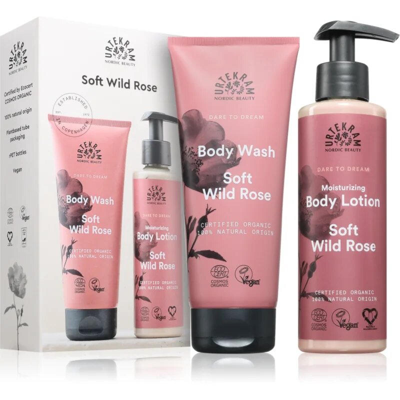 Urtekram Soft Wild Rose darilni set za telo
