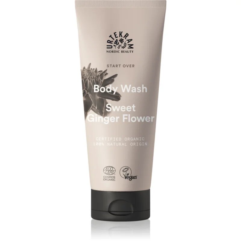 Urtekram Sweet Ginger Flower nežni gel za prhanje z izvlečki aloe vere in ingverja 200 ml