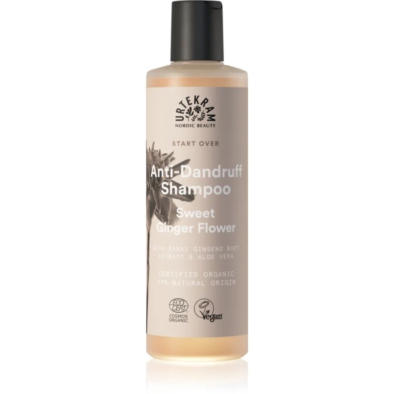 Urtekram Sweet Ginger Flower vlažilni šampon proti prhljaju z izvlečki aloe vere in ingverja 250 ml