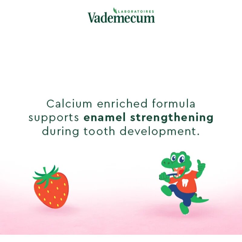 Vademecum Junior Fresh Strawberry otroška zobna pasta 6+ let 75 ml