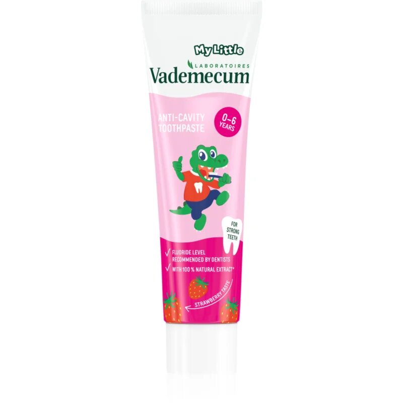 Vademecum My Little Strawberry otroška zobna pasta s fluoridom jagoda 50 ml