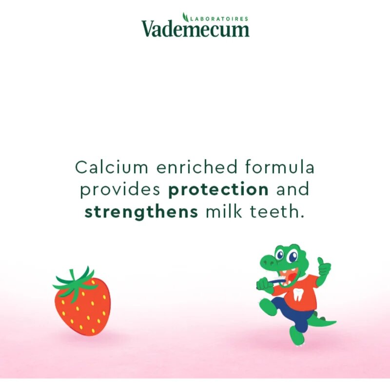 Vademecum My Little Strawberry otroška zobna pasta s fluoridom jagoda 50 ml