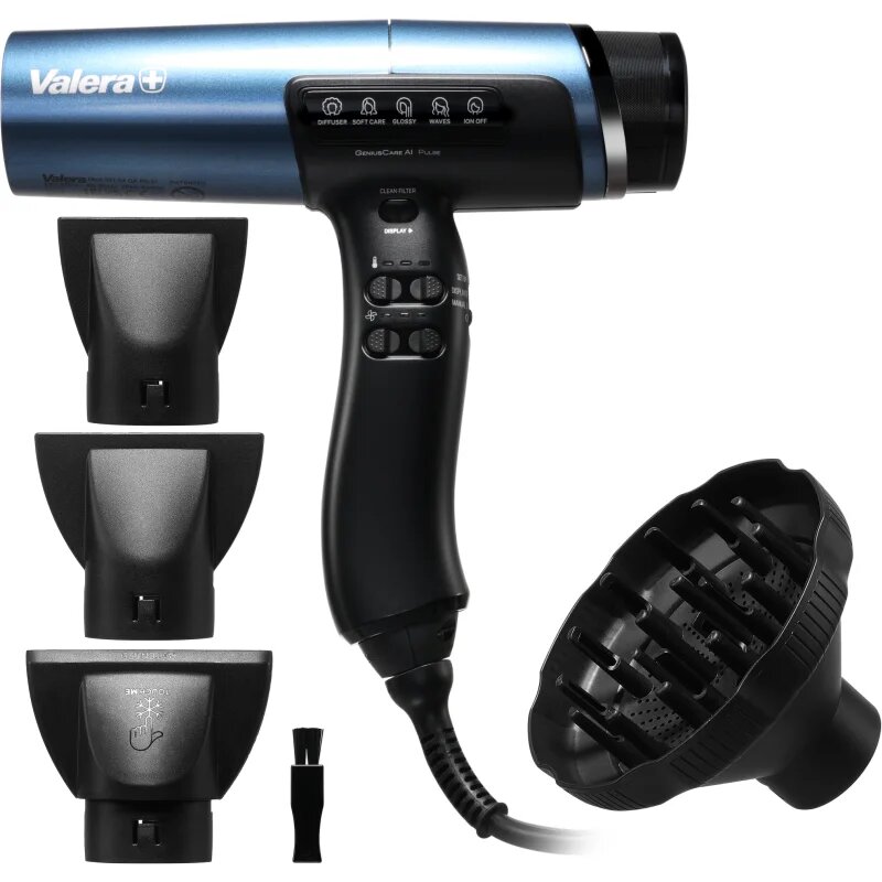 Valera Genius Care AI Pulse profesionalni sušilnik za lase z ionizatorjem Pacific Blue Metallic 1 kos