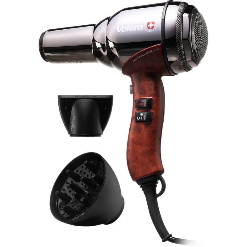 Valera Swiss Steel-Master Light sušilnik za lase Black Chrome 1 kos