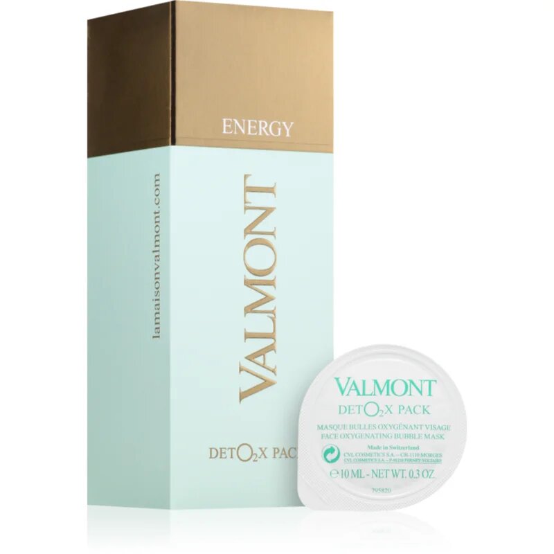Valmont DetO2x Pack aktivna maska za razstrupljanje in posvetlitev v kapsulah za vse tipe kože 6x10 ml