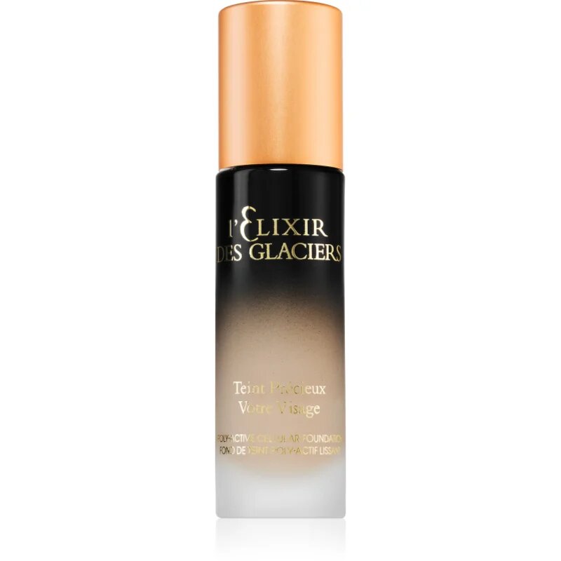 Valmont l' Elixir des Glaciers Teint Précieux visoko prekrivni tekoči puder za glajenje kože in zmanjšanje por odtenek Sandy Beige in Paris 30 ml