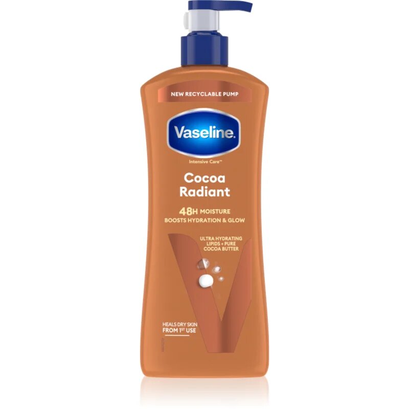 Vaseline Cocoa Radiant vlažilni losjon za telo s kakavovim maslom 600 ml
