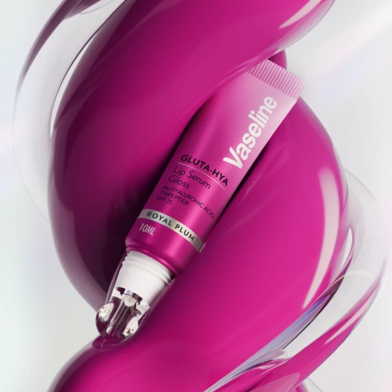 Vaseline Gluta-Hya Lip Serum vlažilni balzam za ustnice SPF 15 odtenek Royal Plum 10 ml