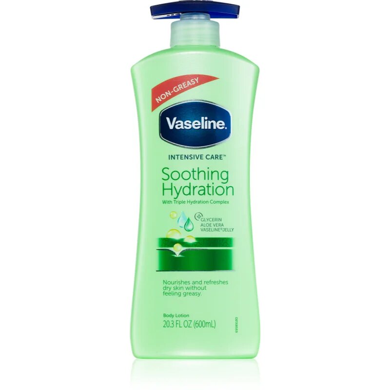 Vaseline Intensive Care pomirjevalni losjon za telo z dozirno črpalko Aloe Fresh 600 ml