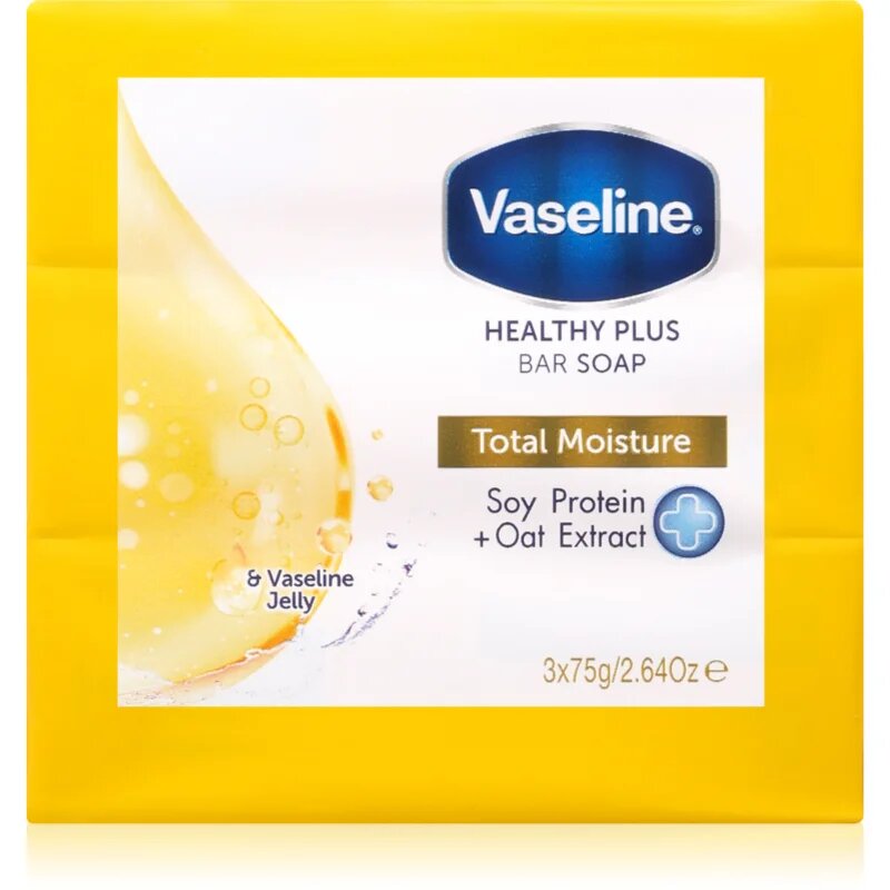 Vaseline Total Moisture Bar Soap set trdih mil 3x75 g