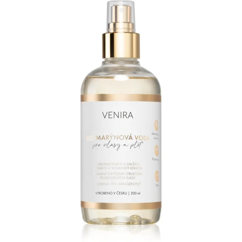 Venira Rosemary Water nega brez spiranja za obraz telo in lase 200 ml