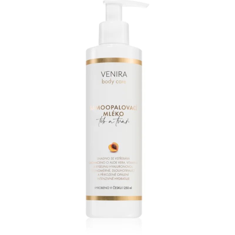 Venira Self-Tanning Lotion samoporjavitvena krema za telo in obraz Apricot 250 ml